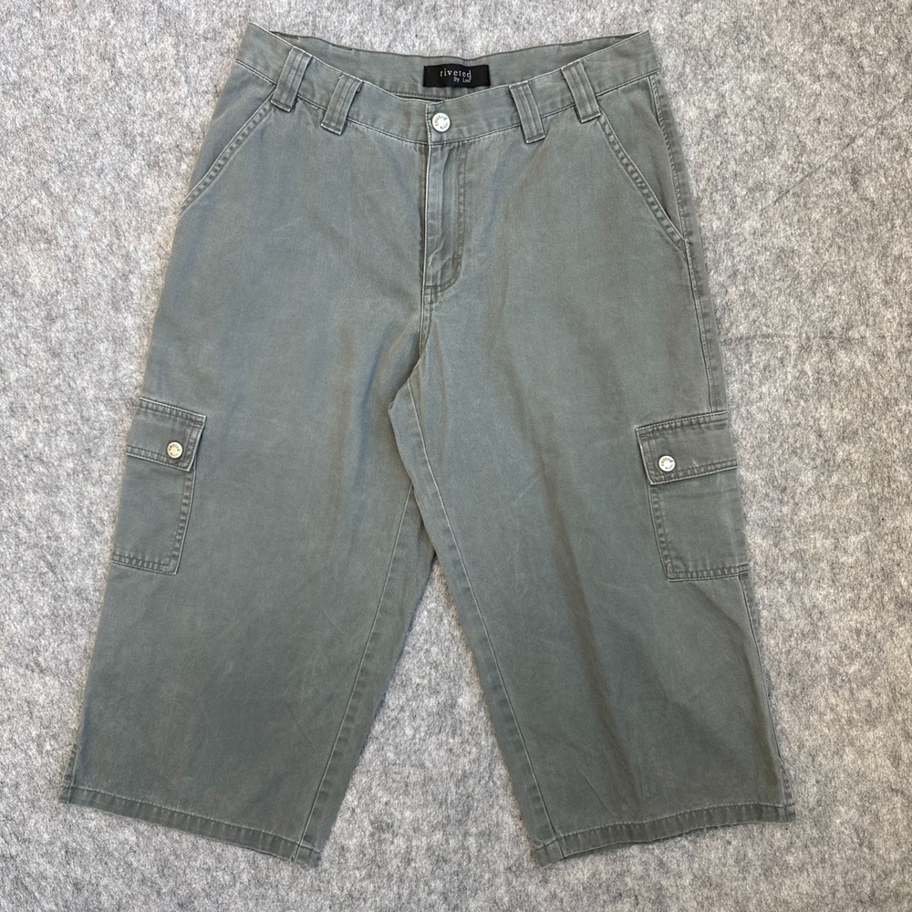 Riveted by Lee Women's Carpenter Shorts Capri Hammer Loop Pocket Size 10